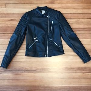 ZARA Faux Black Leather Jacket